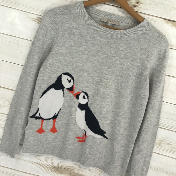 (SOLD) LOFT Soft Light Penguin Sweater, Womens Med - Picture 5 of 7